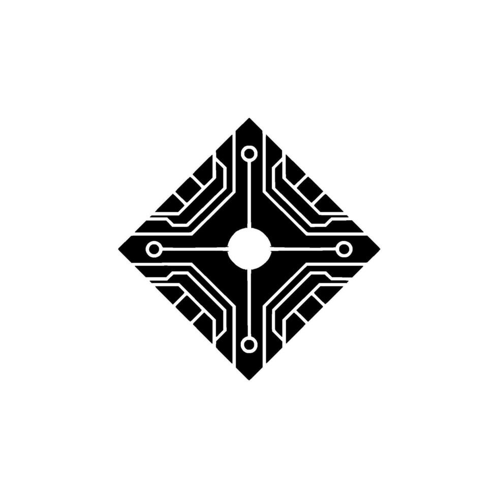 Abstract Circuit Board , Minimalist Tech vector