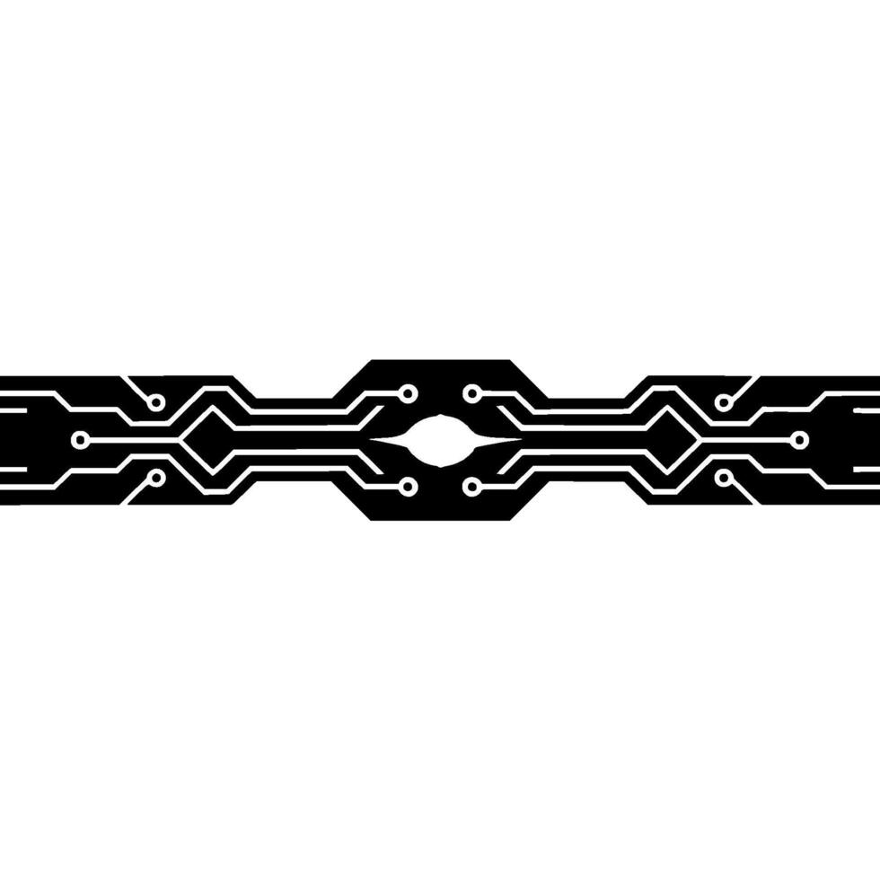 Modern Circuit Board Black White Technology Background vector