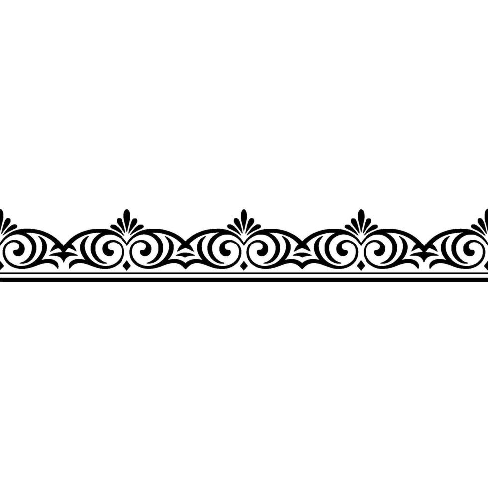 Elegant Black Ornamental Border on Gradiant Background vector