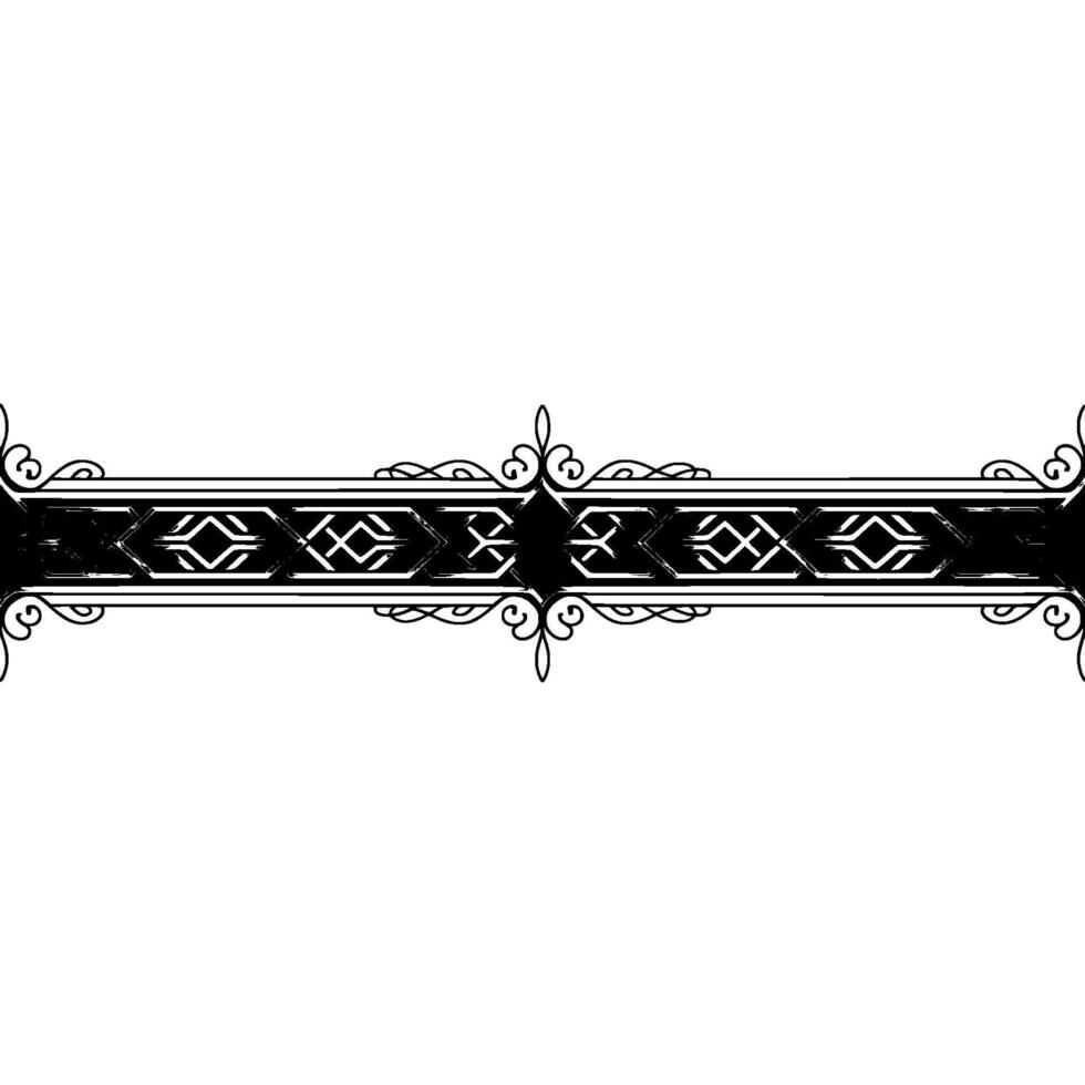 Elegant Geometric Ornament Element on White Background vector