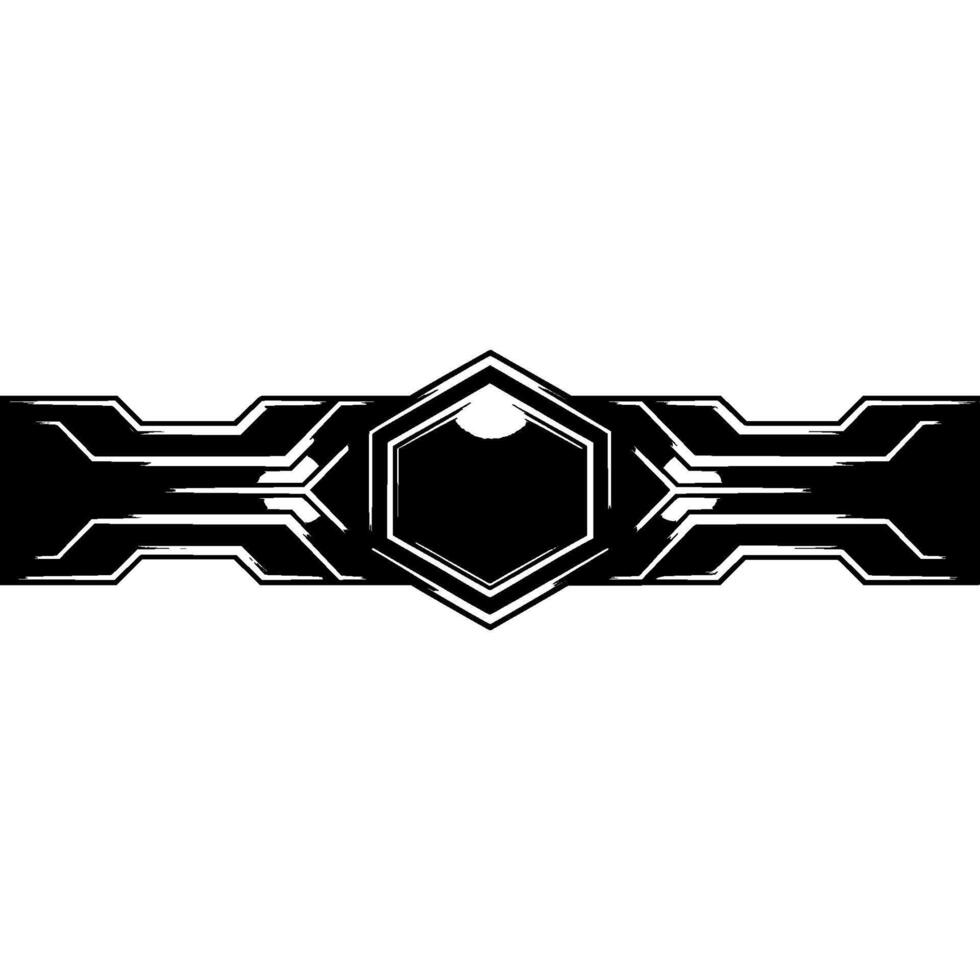 Sleek Techy Hexagon Modern Black White Banner vector