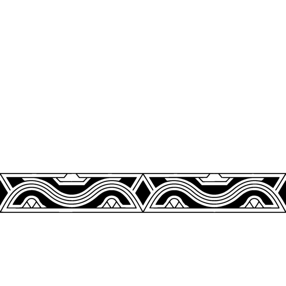 Art Deco Border Geometric, Black White, Elegant vector