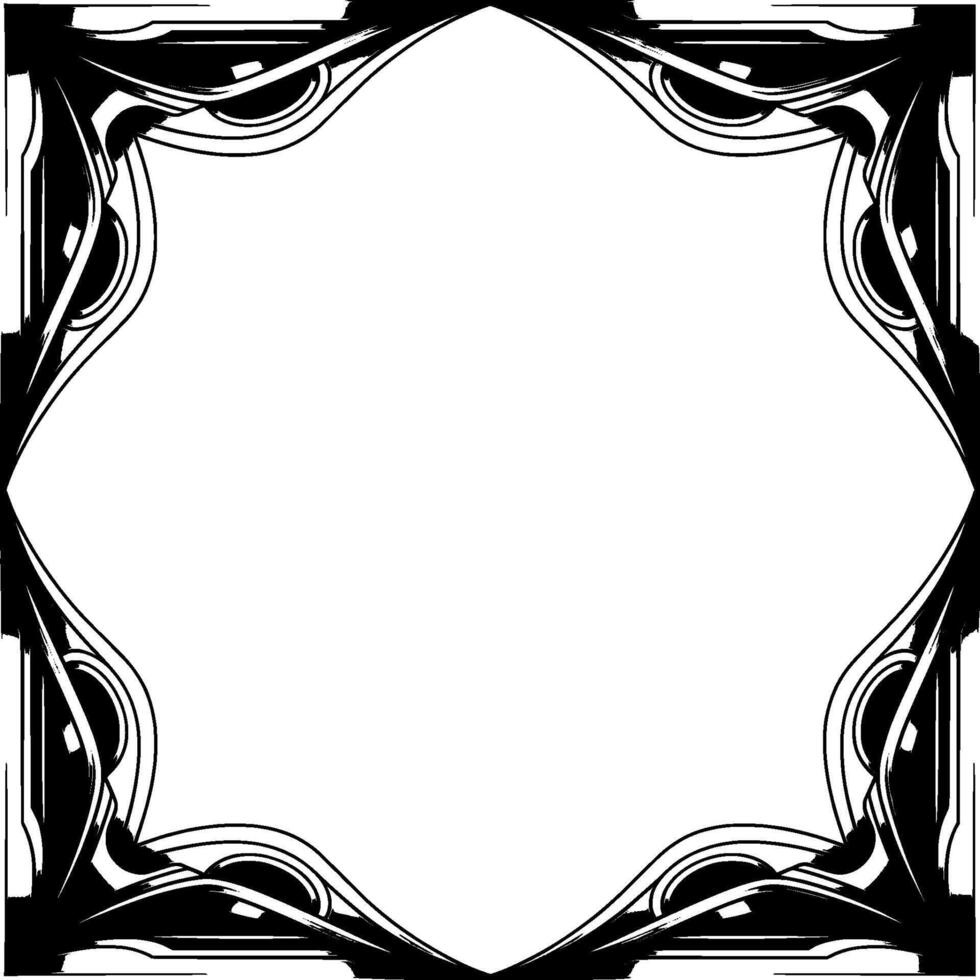Geometric Art Deco Frame, Teal and Silver, Blank Space for , Invitation Background vector