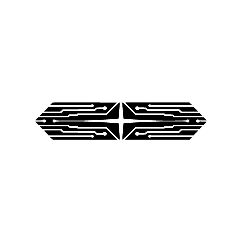 Abstract Circuit Board Arrow Minimalist Tech vector