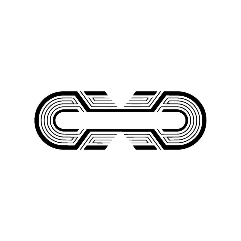Minimalist Retro Geometric Shape on White vector