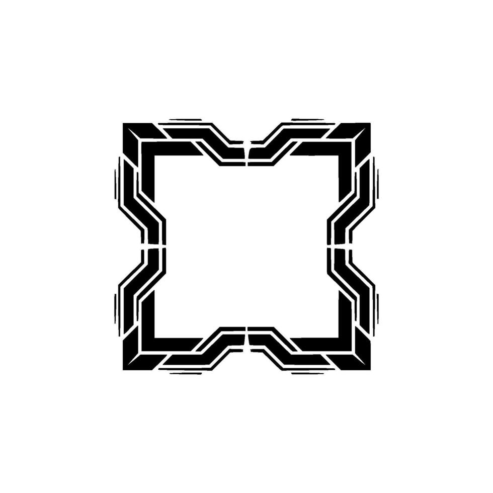 Geometric Art Deco Frame With Radiating Light Effect vector