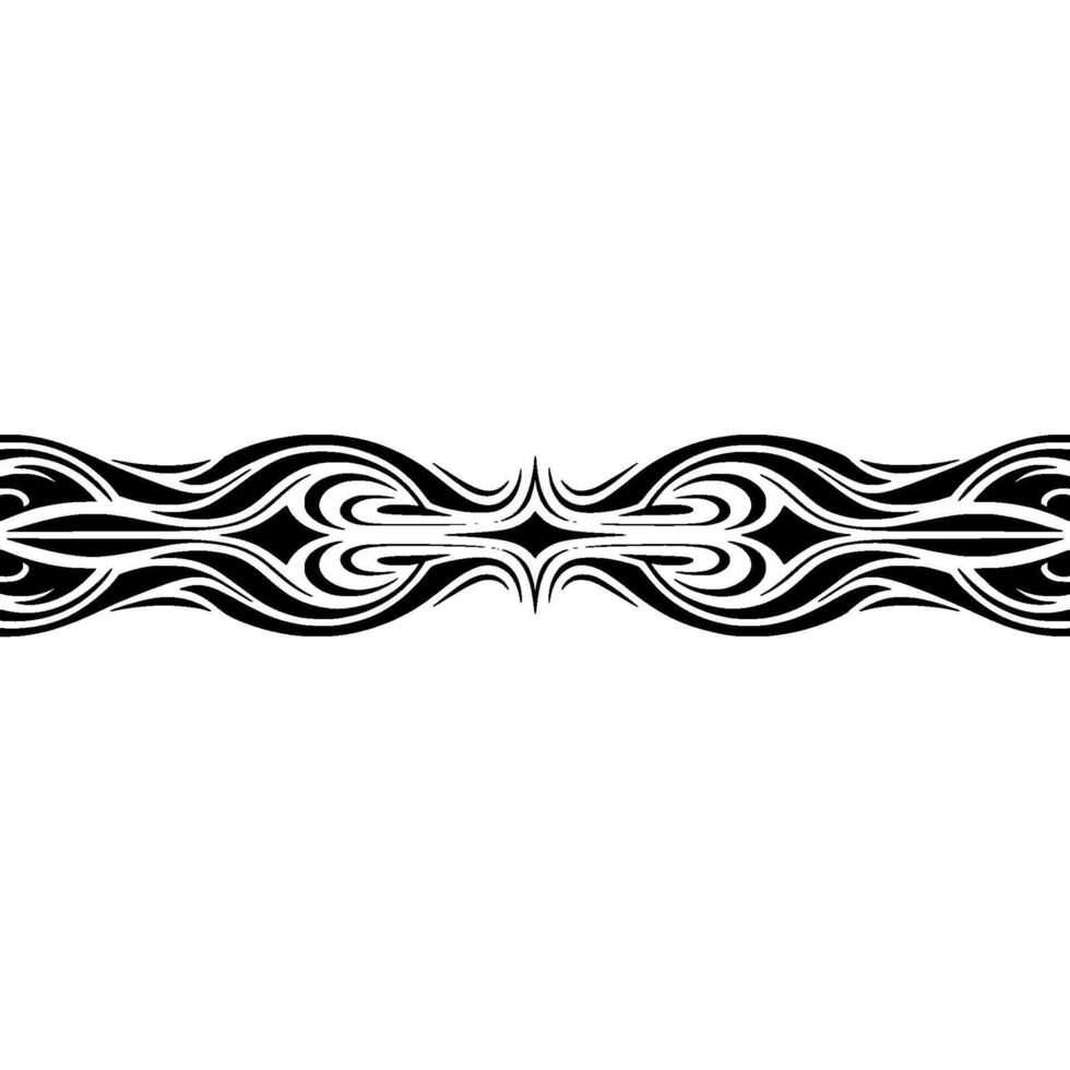 Tribal Ornament , Black White Border, Modern , Decorative Element vector