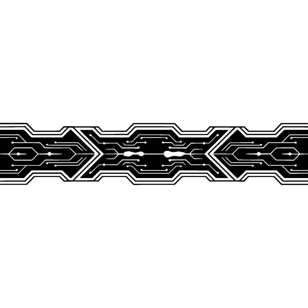 Futuristic Circuit Board Banner on White Background vector