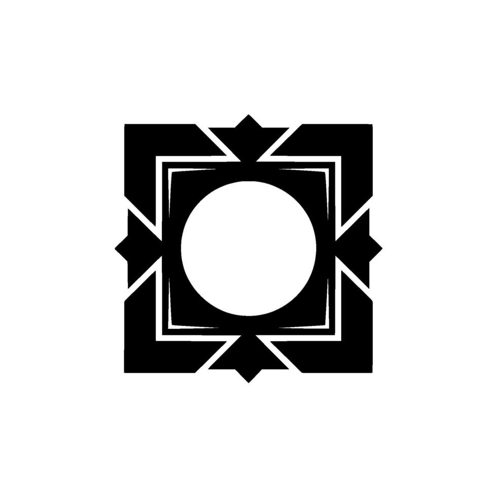 Minimalist Black White Geometric vector