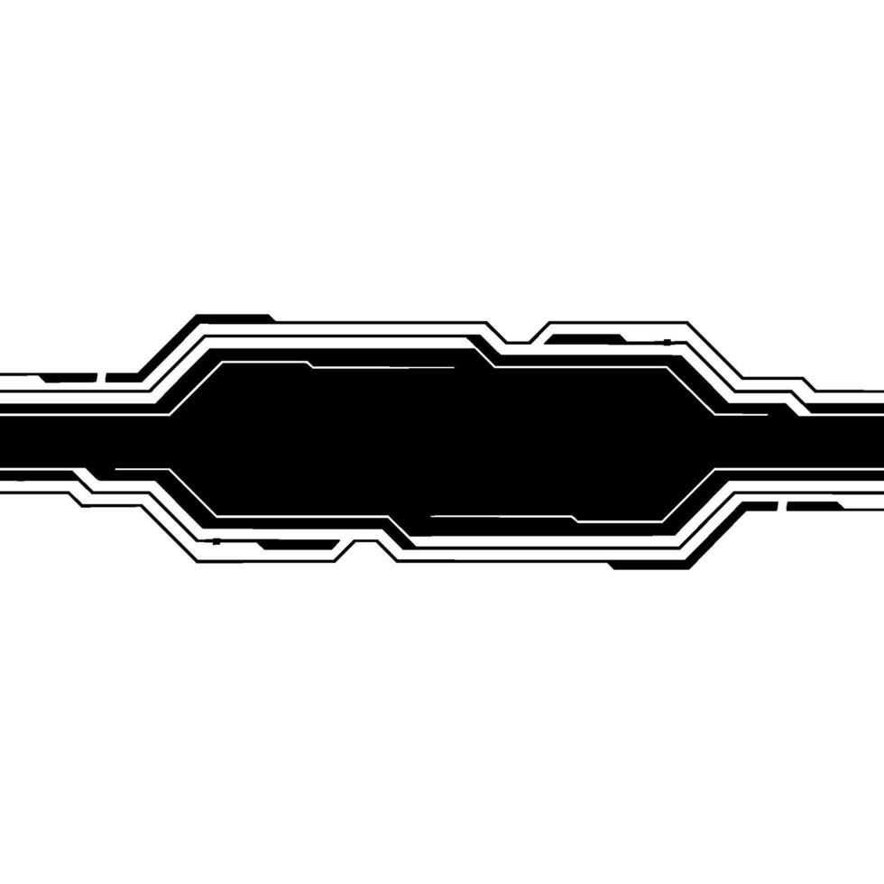Minimalist Tech Banner Background Black and White Digital vector