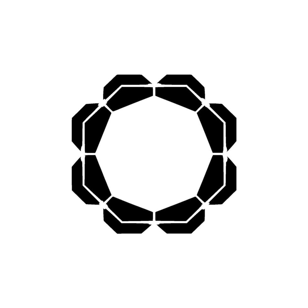 Geometric Black White Orb With Light Effects on White Background vector