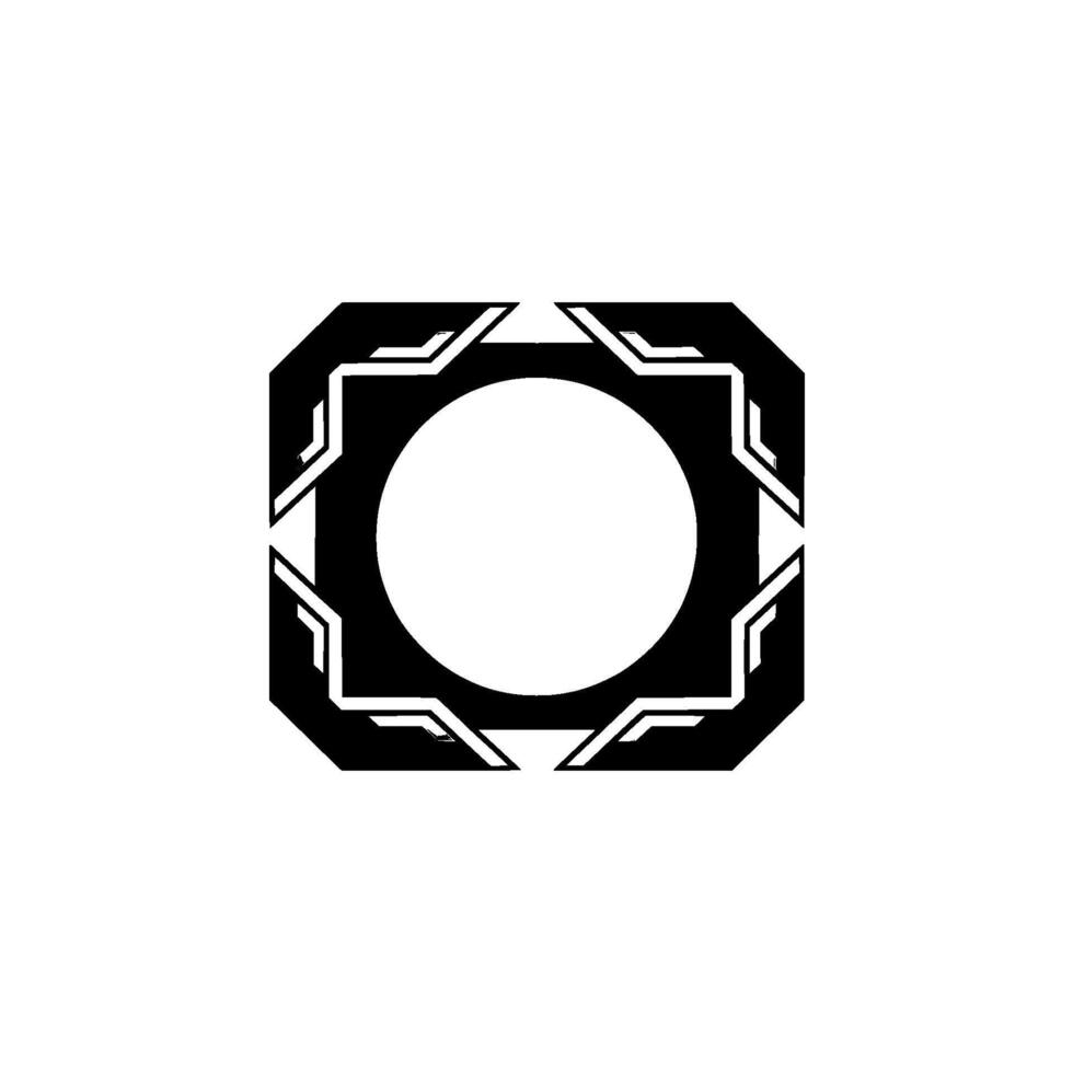 Geometric Minimalist Black White Abstract Shape vector