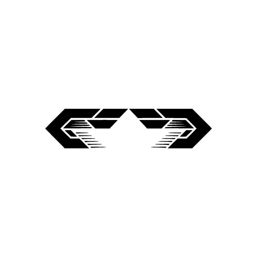 Geometric Abstract Modern, Minimalist, Black White vector