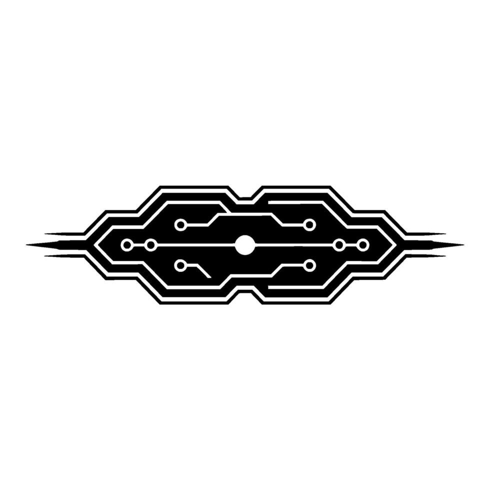 Modern Circuit Board Abstract Tech Element on White vector