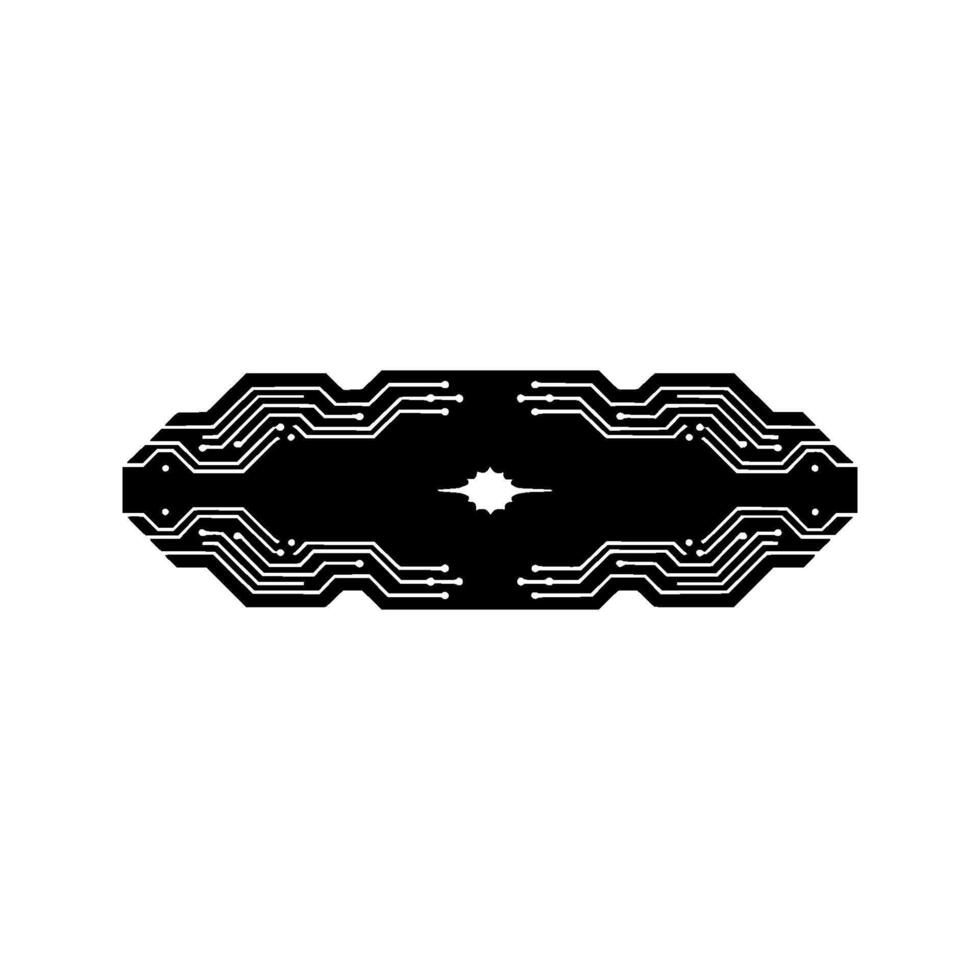 Futuristic Circuit Board With Lens Flare, Tech Background vector