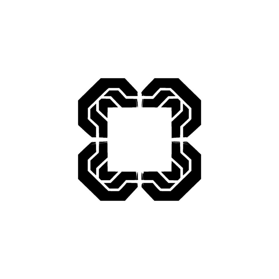 Geometric Black White Abstract With Light Burst vector