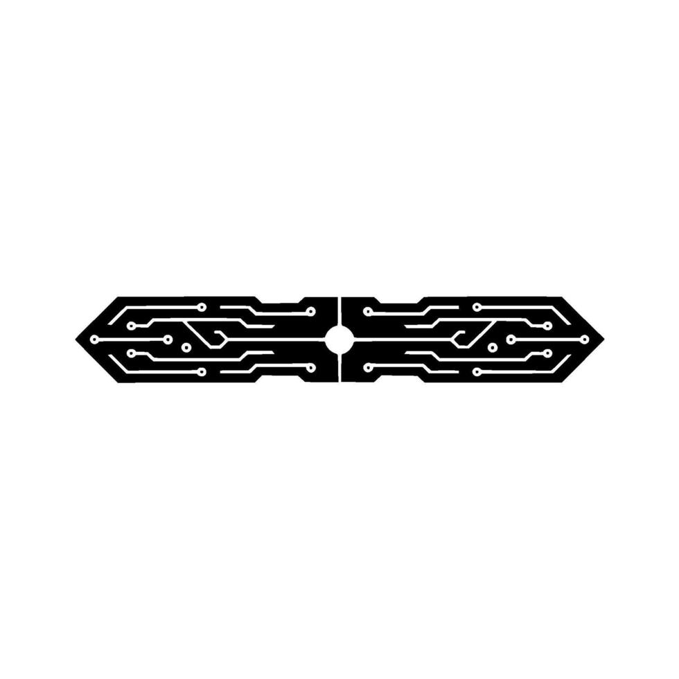 Abstract Circuit Board Arrow , Futuristic Tech Background vector