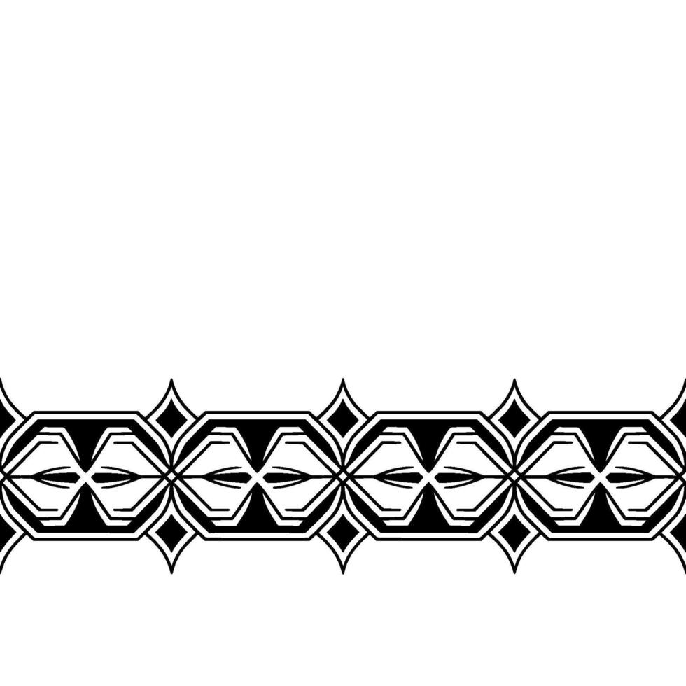 Geometric Ornament Border on Light Gray Background vector
