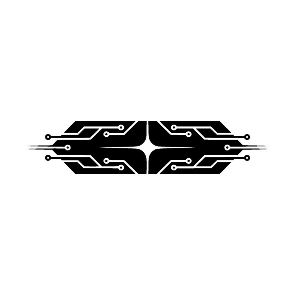 Geometric Circuit Board Element Modern Tech vector