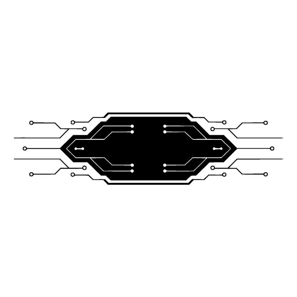 Abstract Circuit Board Black and White Technology Background vector
