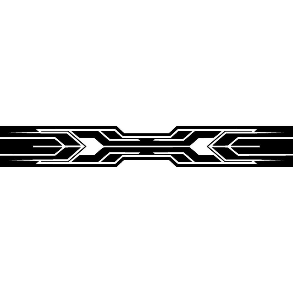 Futuristic Geometric Band Black White Tech vector