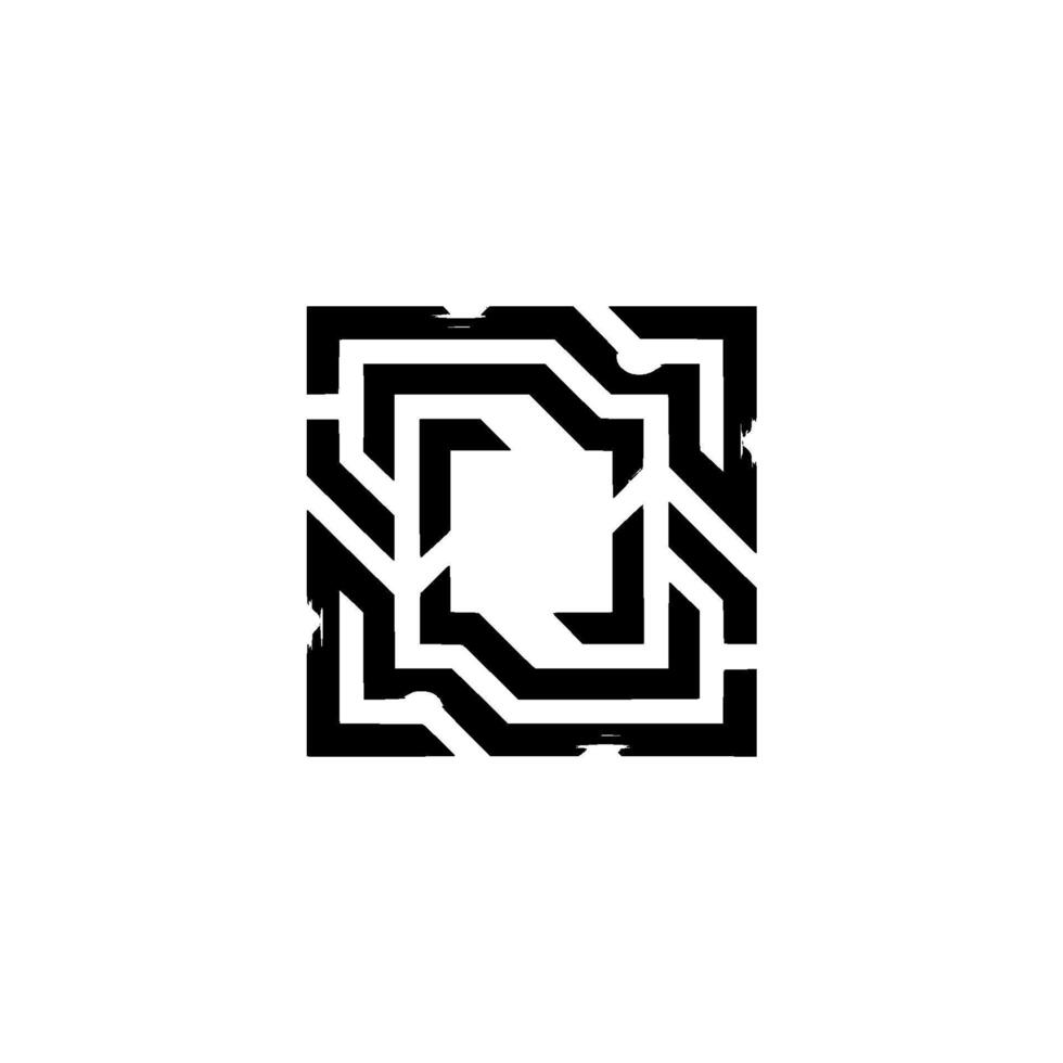 Geometric Black White Abstract vector