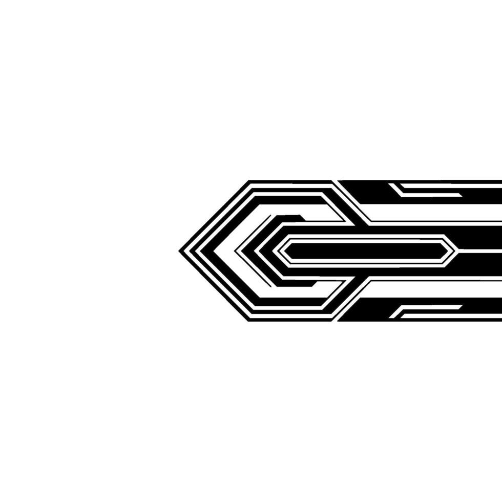 Abstract Geometric Arrow on White Background Modern Tech Aesthetic vector