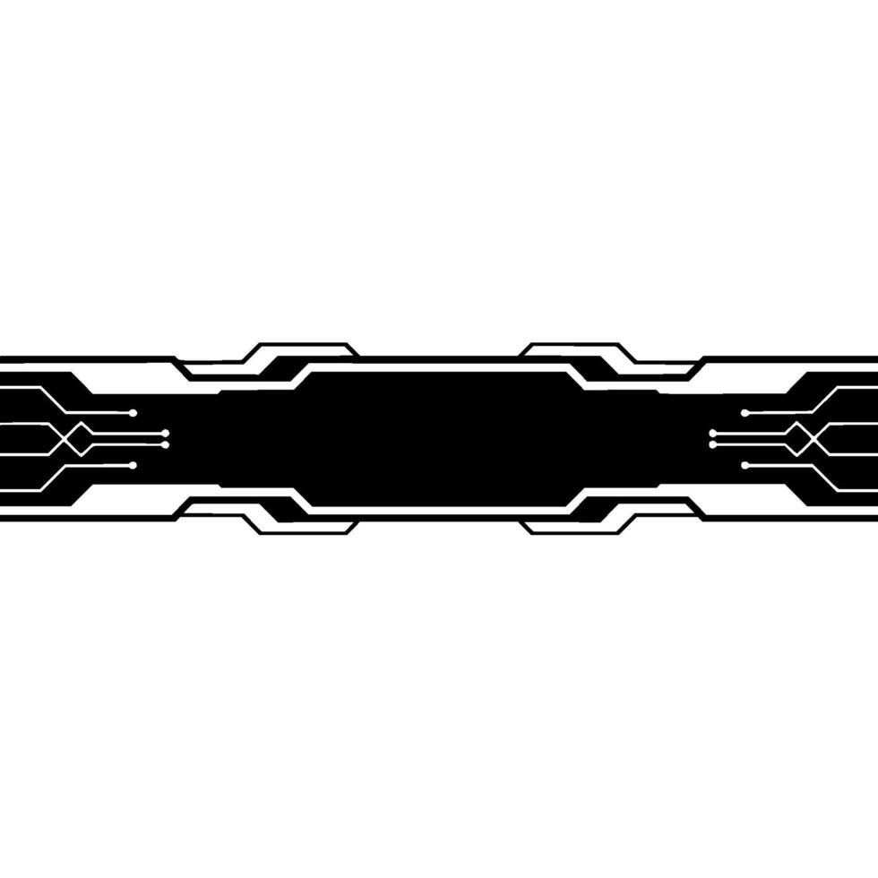 Tech Banner Abstract Black Circuitry on Gray Background vector