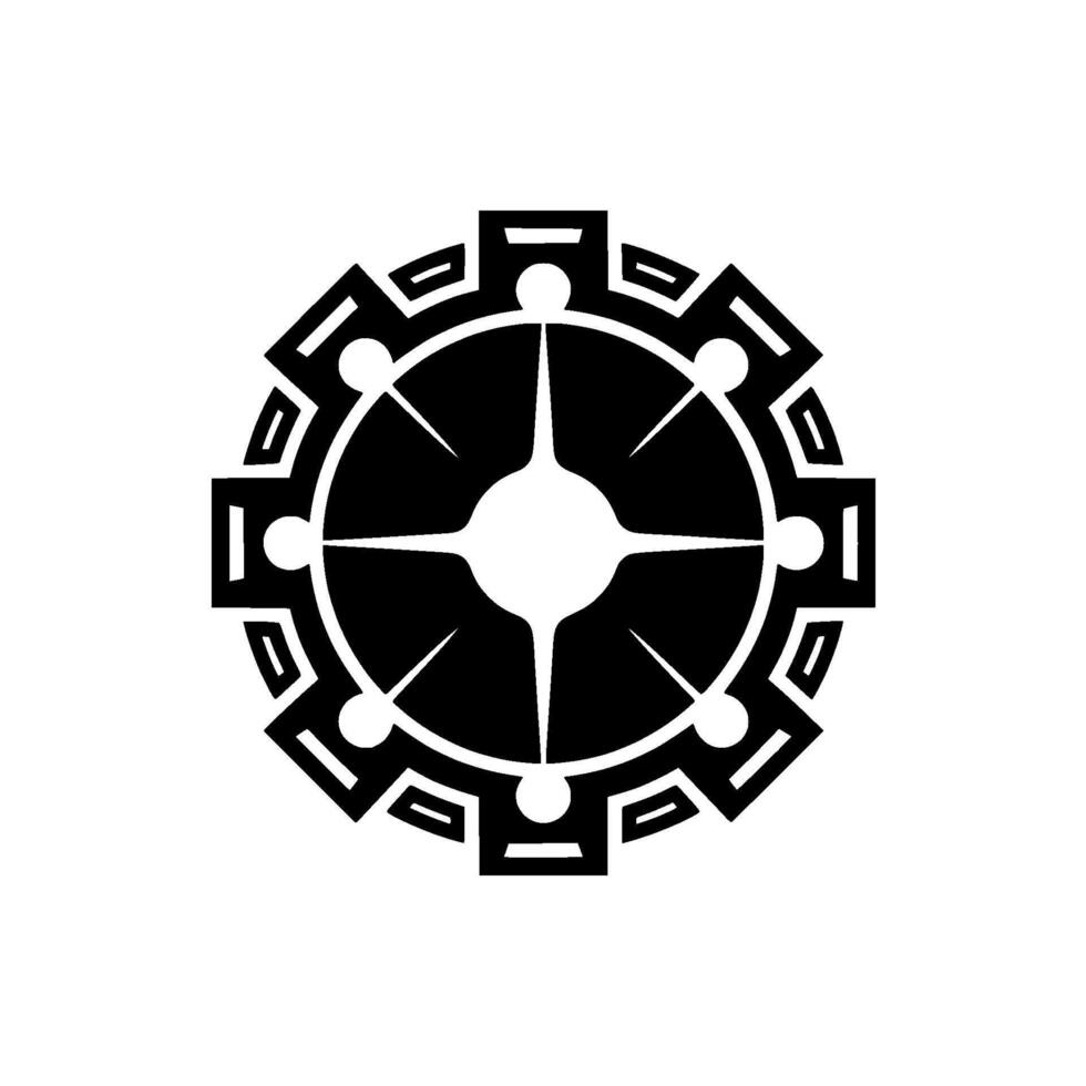 Geometric Abstract Black and White Element, Symbol, vector