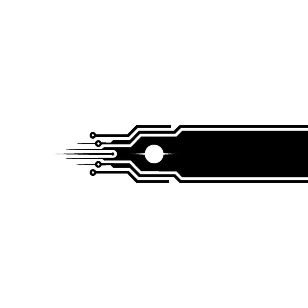 Circuit Board Minimalist Tech Background With Glowing Element vector