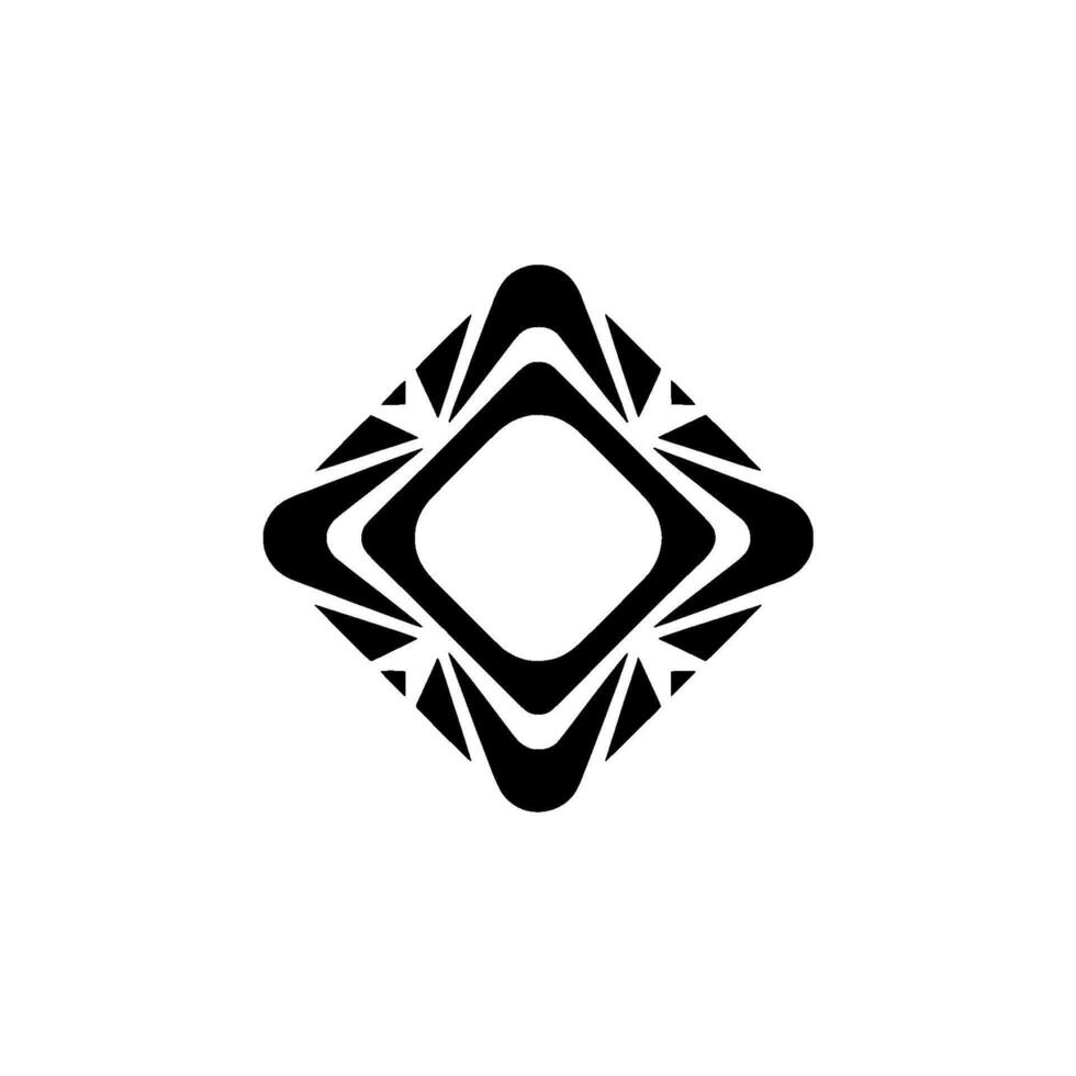 Geometric Abstract in Black White, Minimalist Concept vector