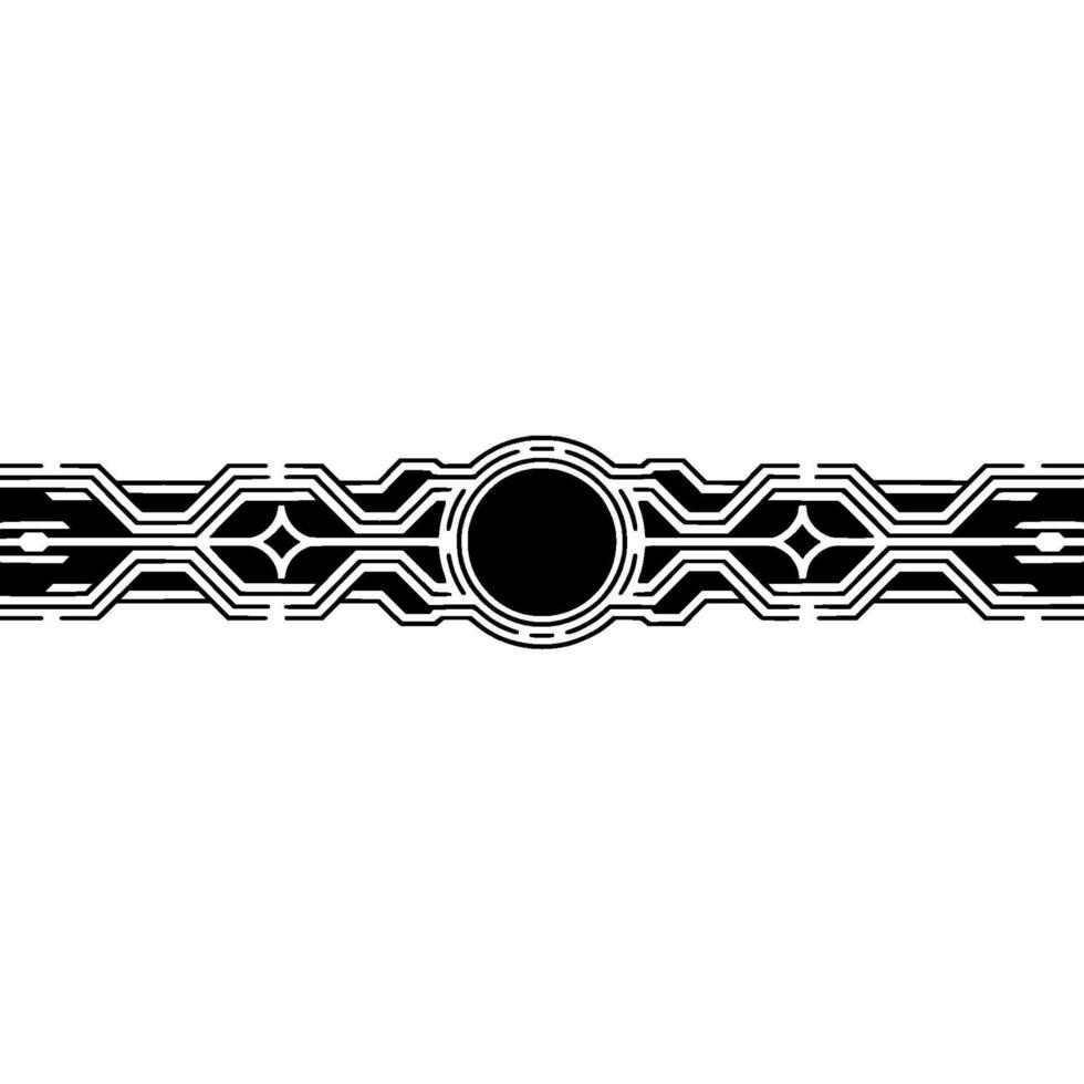 Techy Minimalist Black Geometric Band on White Background vector