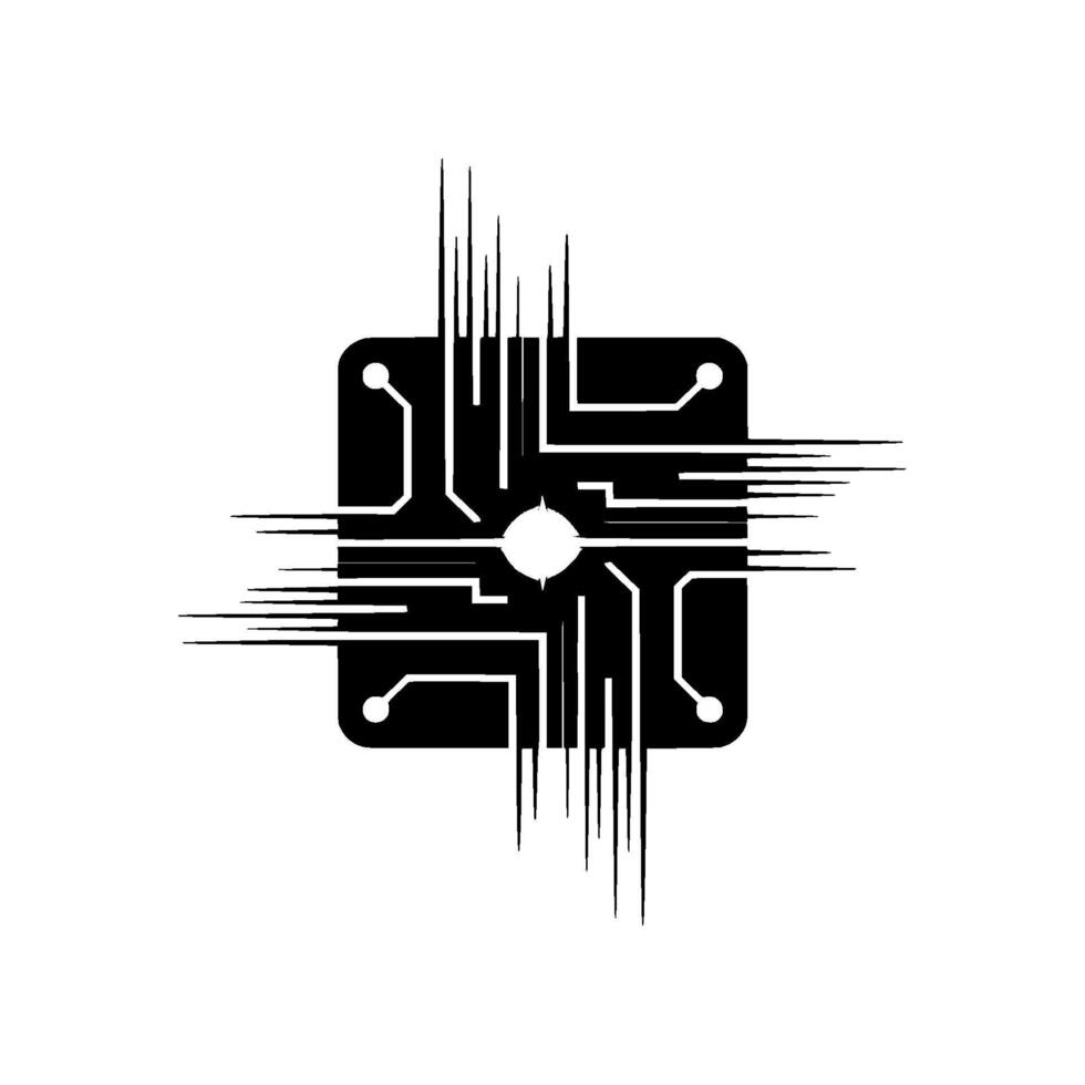 Abstract Circuit Board Technology, Connectivity, and Data Processing vector