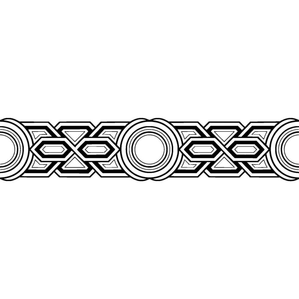 Geometric Black White Border, Minimalist Decorative vector
