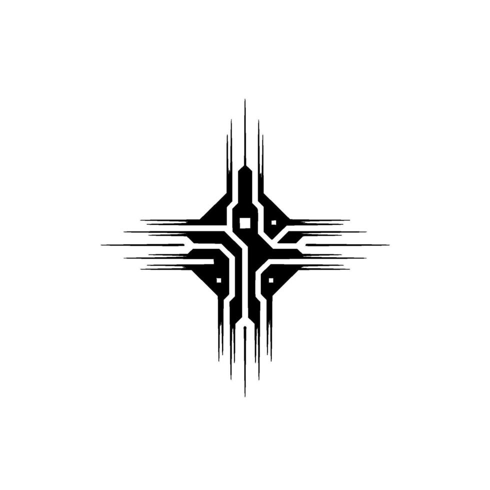 Futuristic Circuitry Abstract Tech on White Background vector