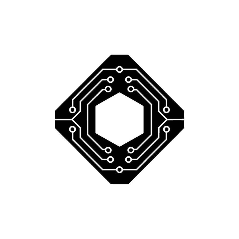 Abstract Circuit Board , Tech Concept, Minimalist vector