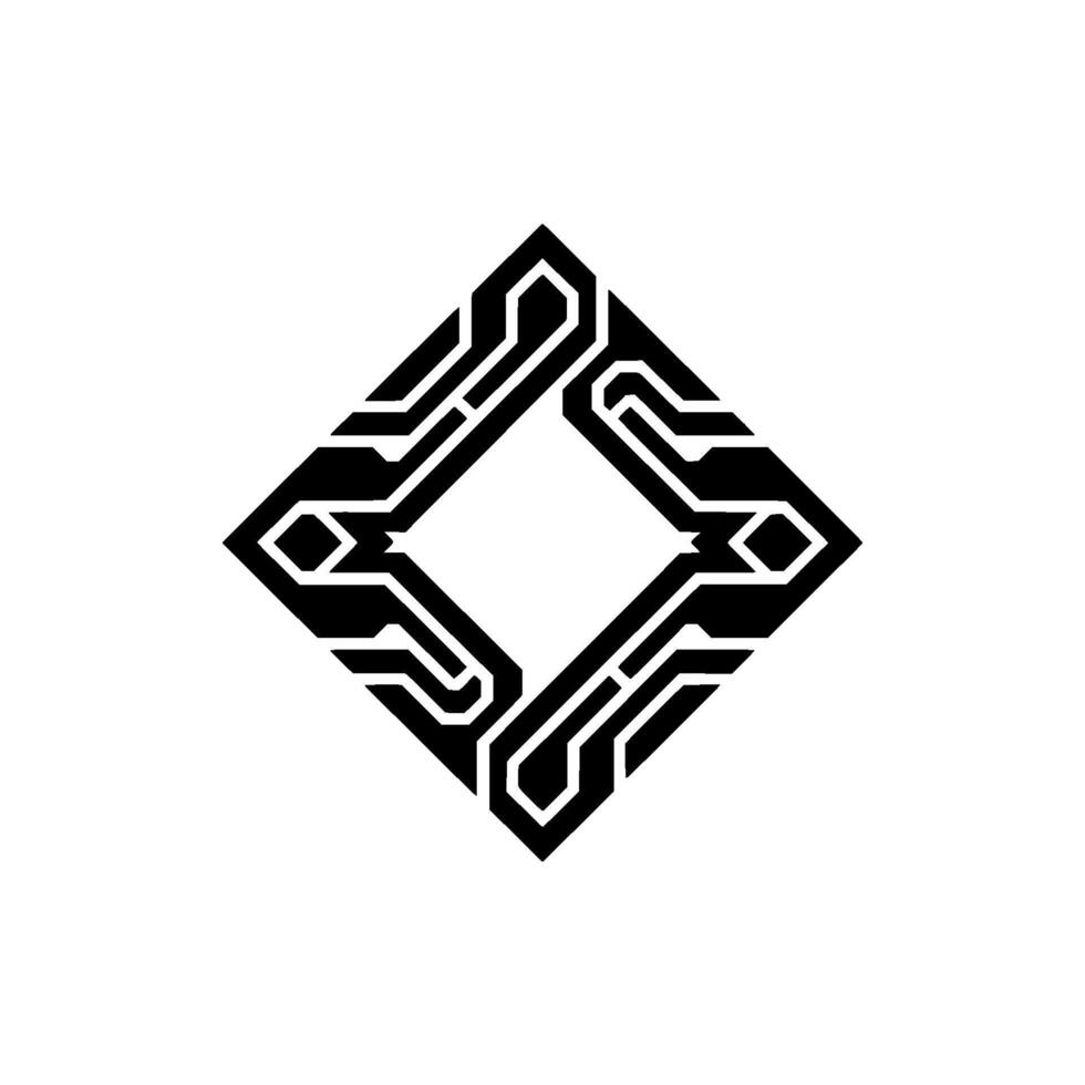 Abstract Circuit Board , Modern Geometric vector