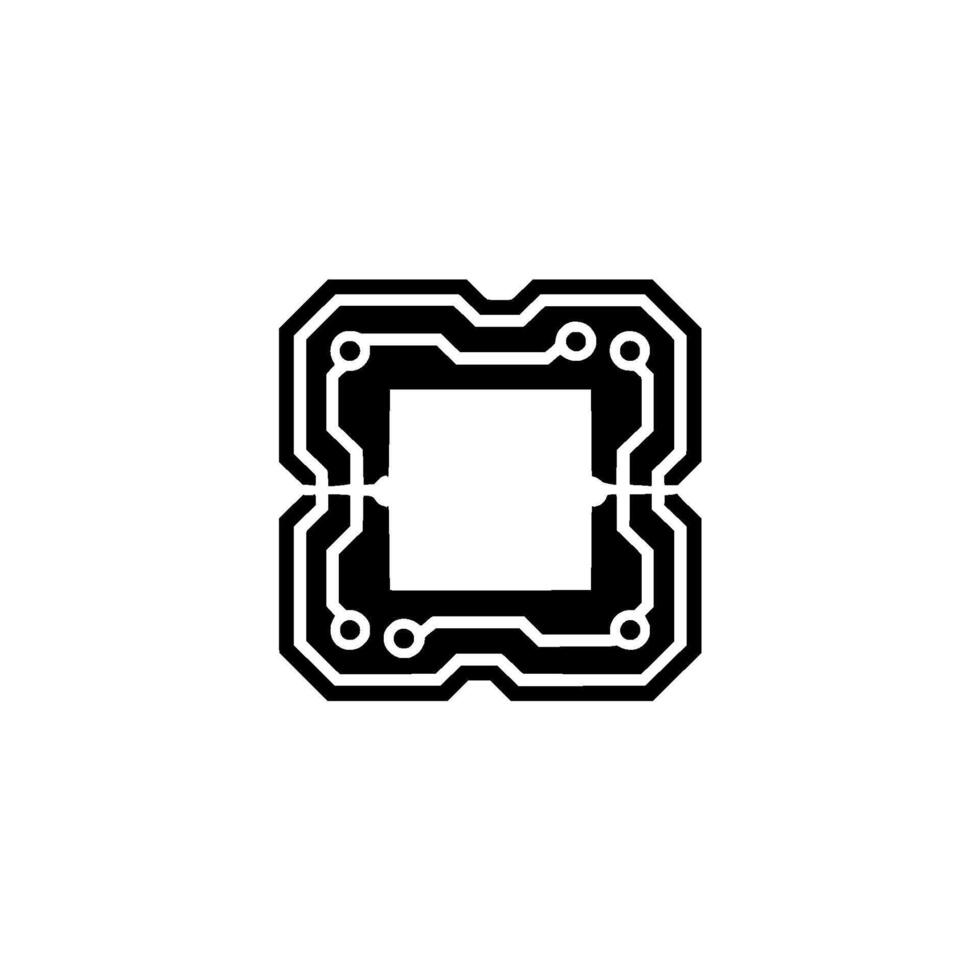 Abstract Circuit Board on Gradient Background vector