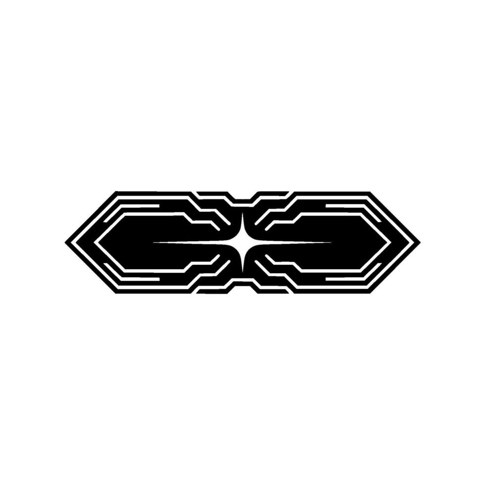 Modern Tech Geometric Black Circuitry With Bright Star Burst vector