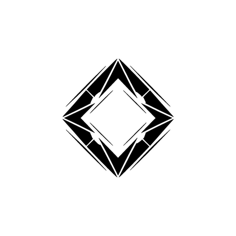 Geometric Black and White Diamond Element vector