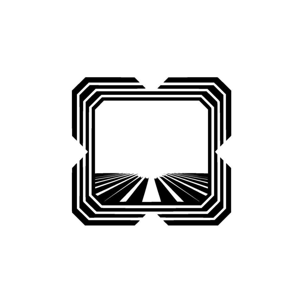 Abstract Perspective Lines and Frame, Modern Minimalist vector