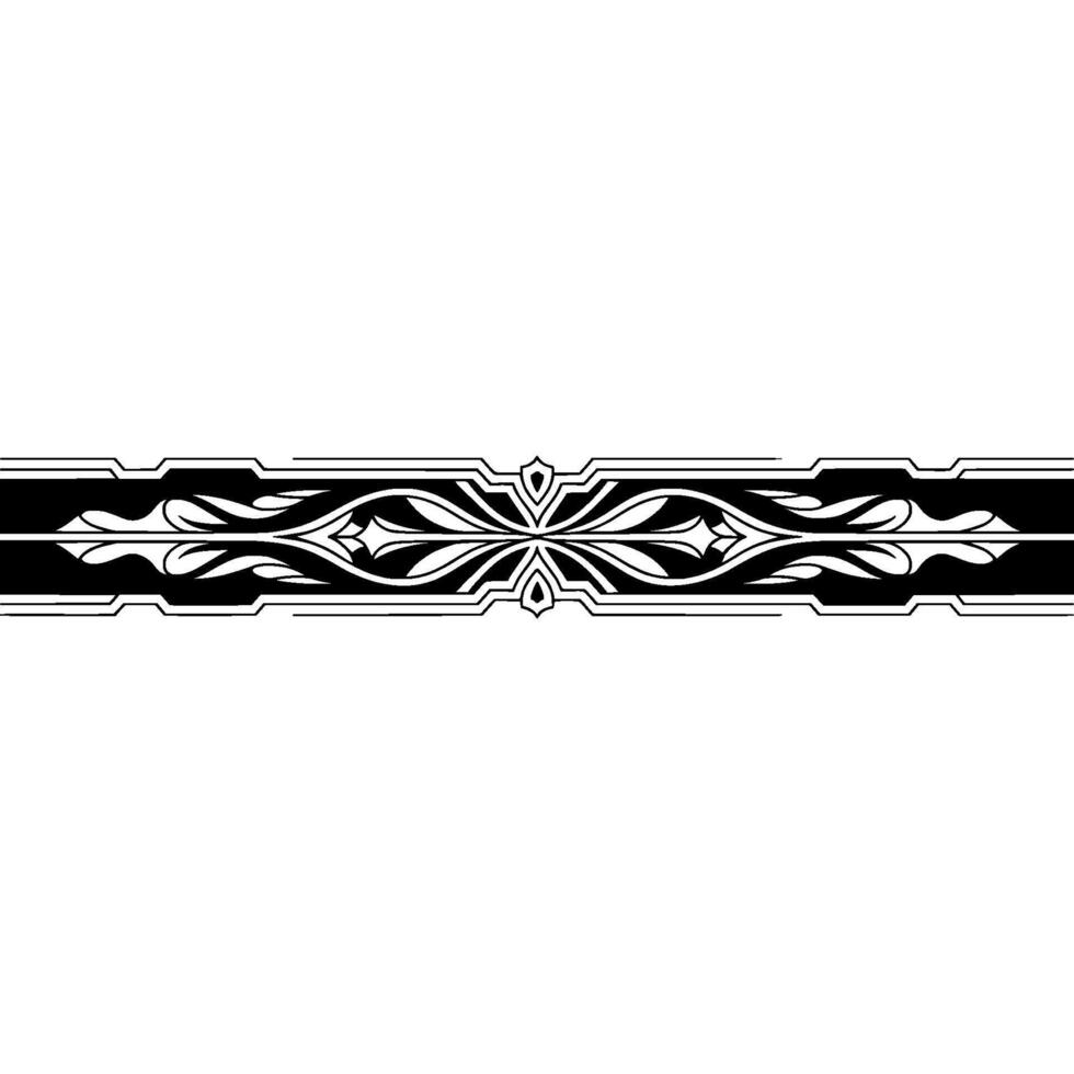 Elegant Black and White Decorative Border Element vector