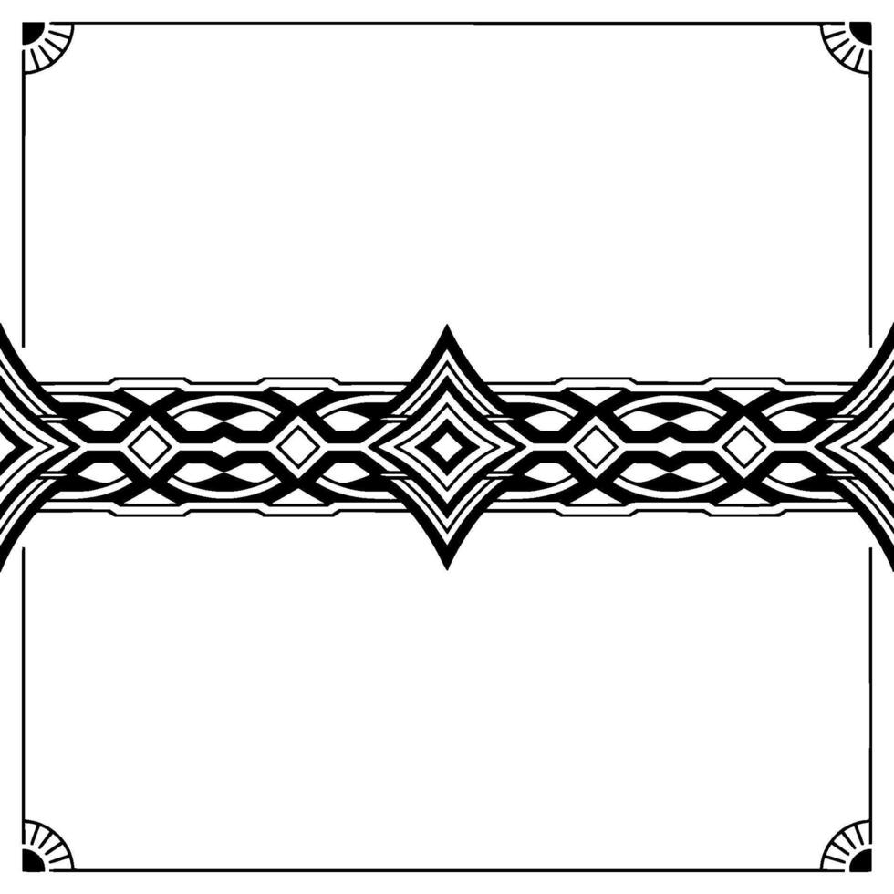 Geometric Frame Art Deco Border With Blank Space vector