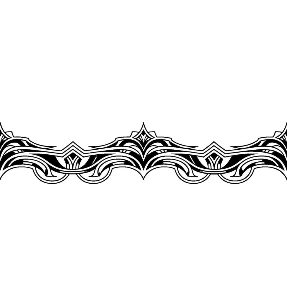Abstract Ornament Border With Decorative Elements vector