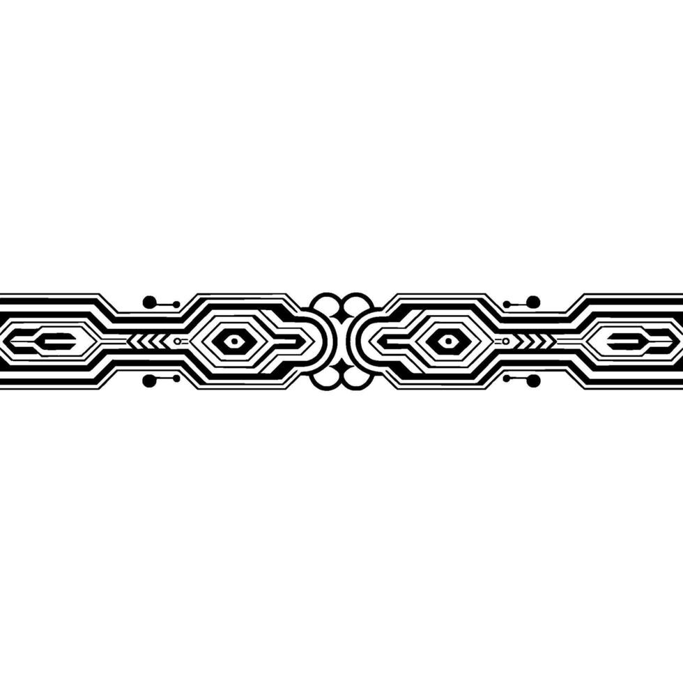 Abstract Tech Border Geometric Line Art on Gradient Background vector