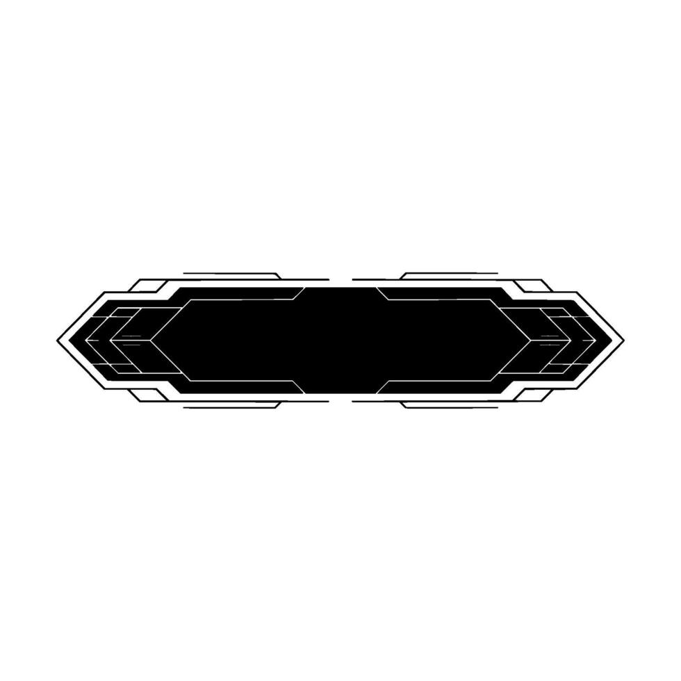 Futuristic Black Geometric Banner on White Background vector