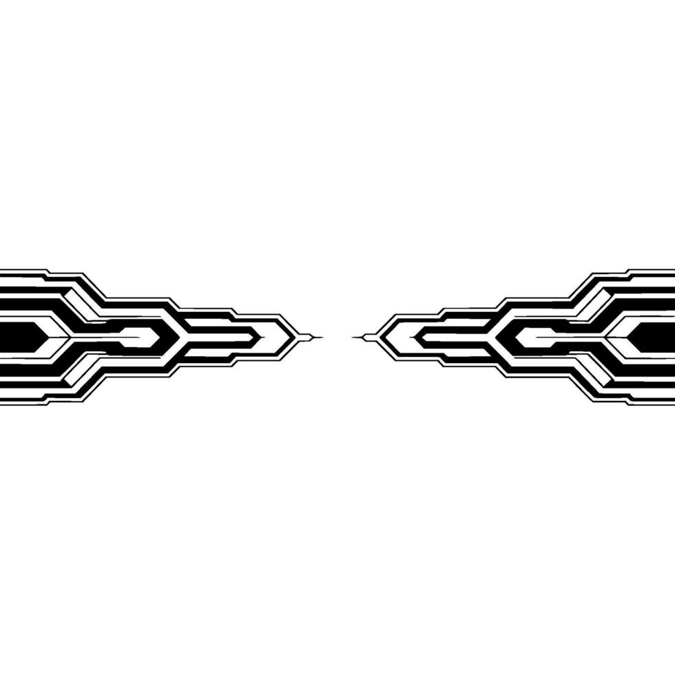 Futuristic Digital Circuitry , Abstract Black White Tech Background vector