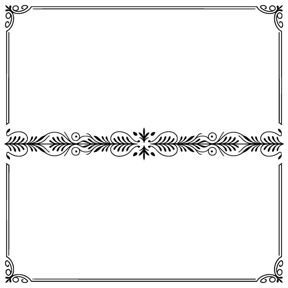 Elegant Floral Border on a Gradiant Background vector