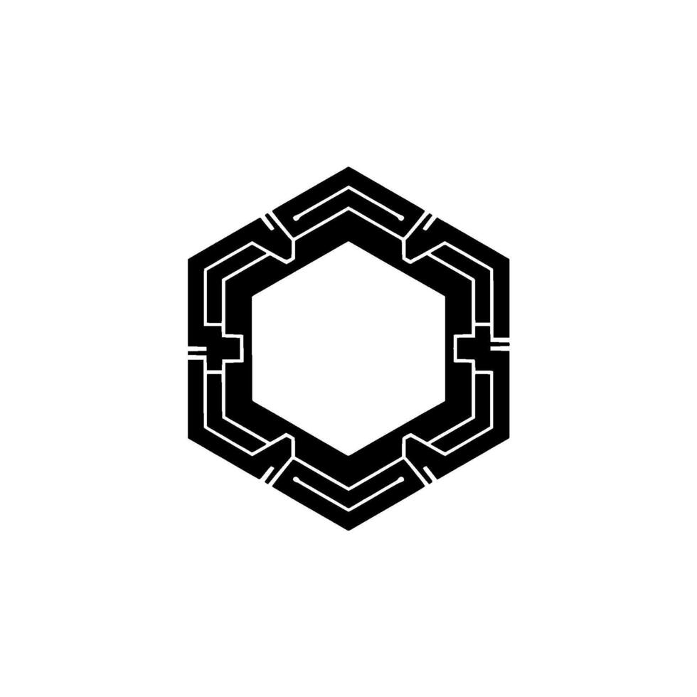 Geometric Hexagon , Minimalist, Abstract, Modern vector