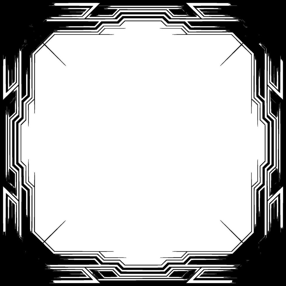 Art Deco Frame With Geometric Pattern and Empty Space vector